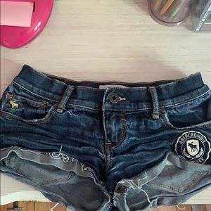 dark wash jean shorts